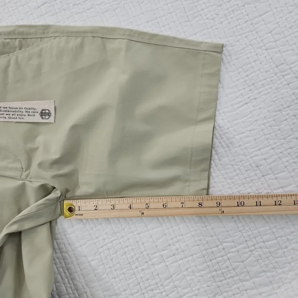 NWT‎ Free Planet Men's Stretch Chino Shorts Men's 28 Celadon Green 9